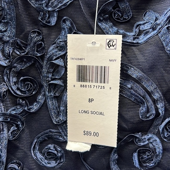 Connected Apparel Womens Textured Ruched Semi-Formal Dress - Picture 11 of 12